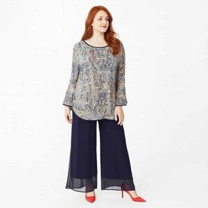 COCO BIANCO Women's Bohemian Top Blouse Colorful XL Polyester Spandex Colorful